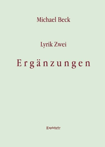 Produktbild: Lyrik Zwei. Erg&auml;nzungen