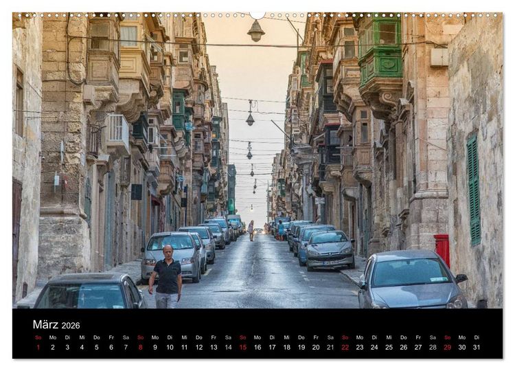 Produktbild: Malta & Gozo (Wandkalender 2026 DIN A2 quer), CALVENDO Monatskalender