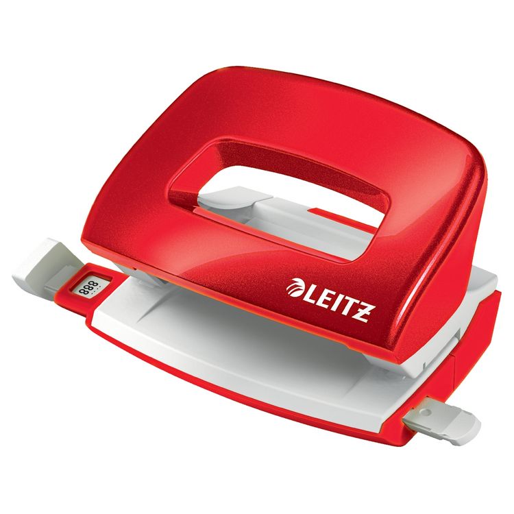 Produktbild: Leitz 50601026 B&uuml;rolocher Rot-Wei&szlig; 10 Bl. (80 g/m&sup2;)