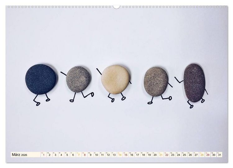 Produktbild: Bezaubernde Steine - Kieselkunst (Wandkalender 2026 DIN A2 quer), CALVENDO Monatskalender