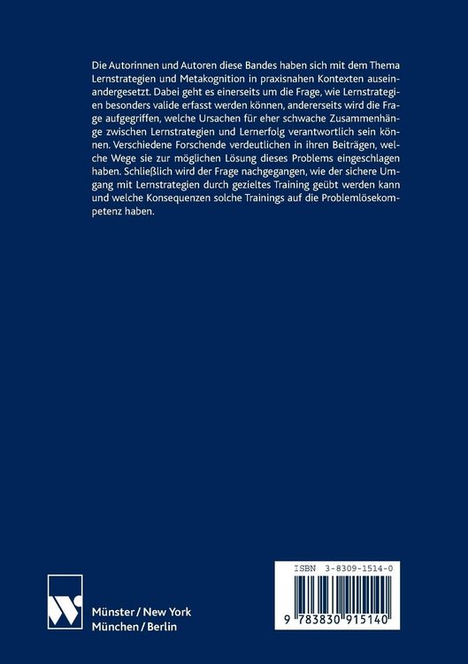 Produktbild: Lernstrategien und Metakognition