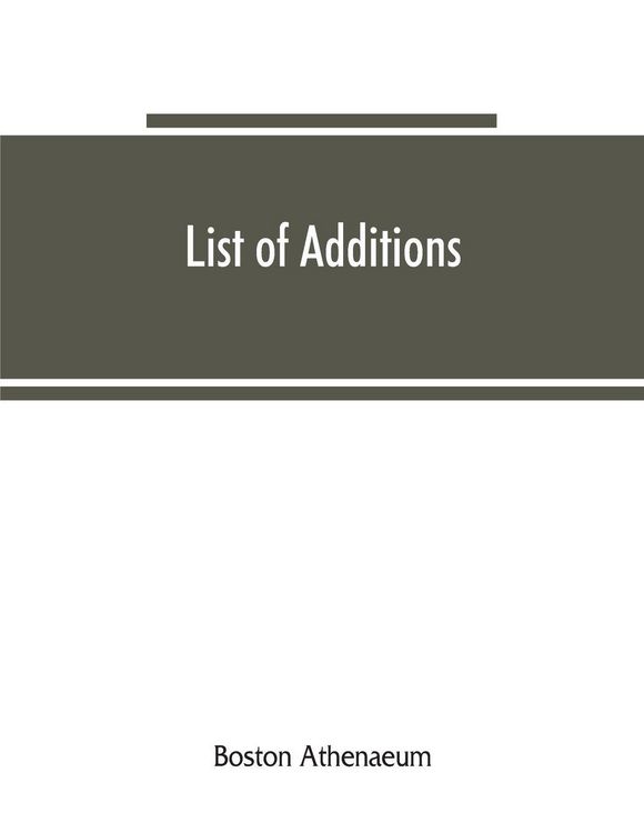 Produktbild: List of additions