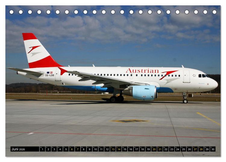 Produktbild: Airbus Airliners (Tischkalender 2026 DIN A5 quer), CALVENDO Monatskalender