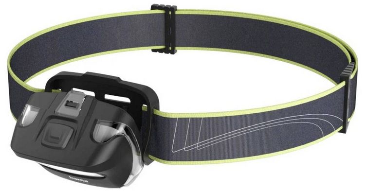 Produktbild: Hama LED-Stirnlampe "HL110", Batterien, COB, Kopflampe zum Joggen, Sport, 2 Modi 00228614 Stirnlampe 83 g