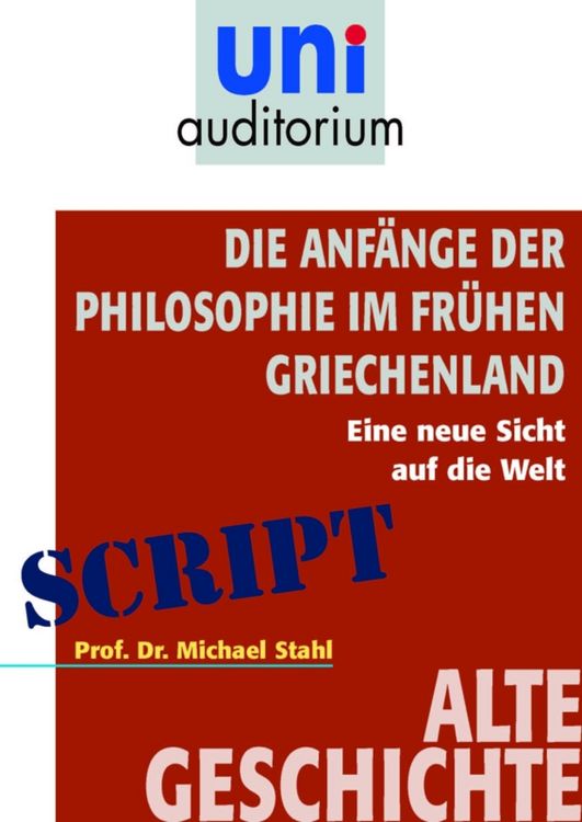 Produktbild: Die Anf&auml;nge der Philosophie im fr&uuml;hen Griechenland