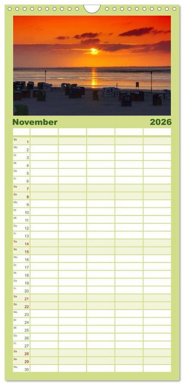 Produktbild: Familienplaner 2026 - Neuharlingersiel - Ostfrieslands sch&ouml;nstes Hafenst&auml;dtchen mit 5 Spalten (Wandkalender, 21 x 45 cm) CALVENDO