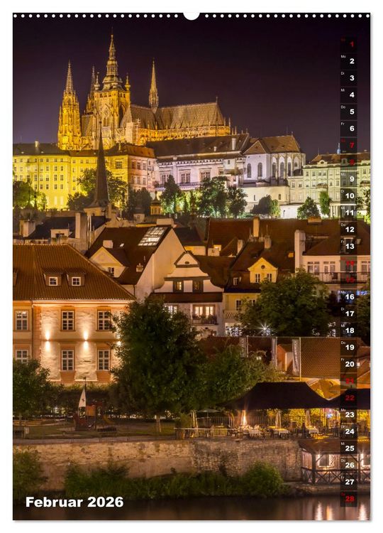Produktbild: PRAG Historisches Stadtherz (hochwertiger Premium Wandkalender 2026 DIN A2 hoch), Kunstdruck in Hochglanz