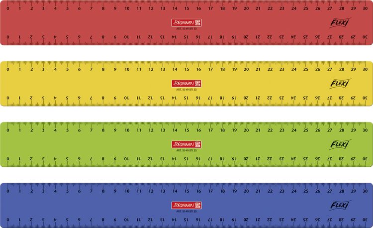 Produktbild: Brunnen Lineal 30cm Flexi sort