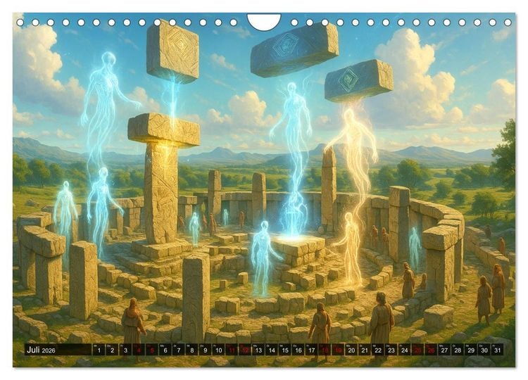 Produktbild: R&auml;tsel aus Stein - Uralte Baukunst neu gedacht (Wandkalender 2026 DIN A4 quer), CALVENDO Monatskalender