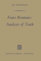 Produktbild: Franz Brentano's Analysis of Truth