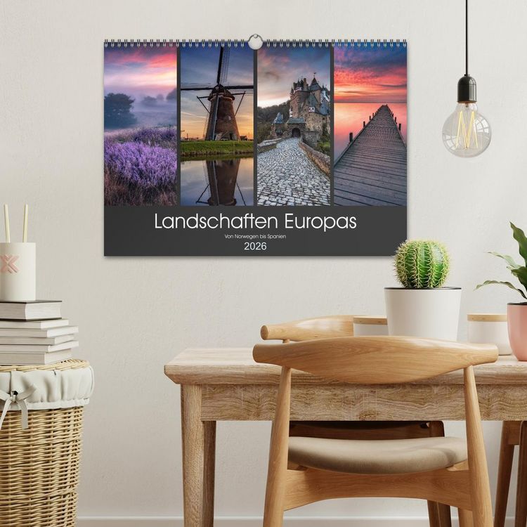 Produktbild: Landschaften Europas (Wandkalender 2026 DIN A3 quer), CALVENDO Monatskalender