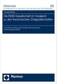 Produktbild: Die BGB-Gesellschaft im Vergleich zu den franz&ouml;sischen Zivilgesellschaften