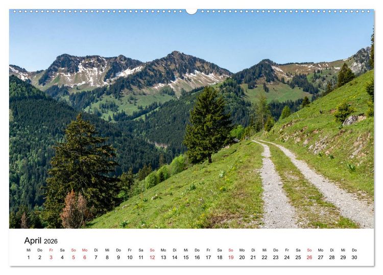 Produktbild: Gesichter der Schweiz - Walliser Weiden (hochwertiger Premium Wandkalender 2026 DIN A2 quer), Kunstdruck in Hochglanz