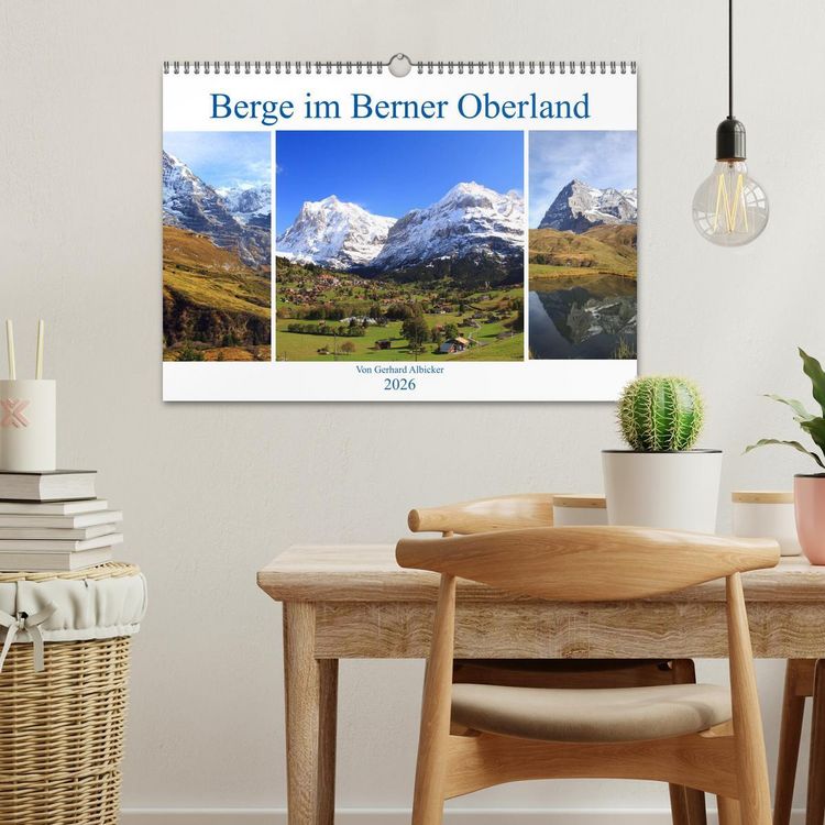 Produktbild: Berge im Berner Oberland (Wandkalender 2026 DIN A3 quer), CALVENDO Monatskalender