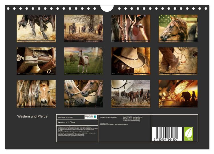 Produktbild: Western und Pferde (Wandkalender 2026 DIN A4 quer), CALVENDO Monatskalender