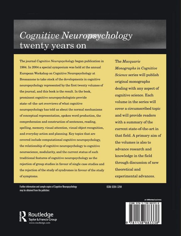 Produktbild: Cognitive Neuropsychology Twenty Years On