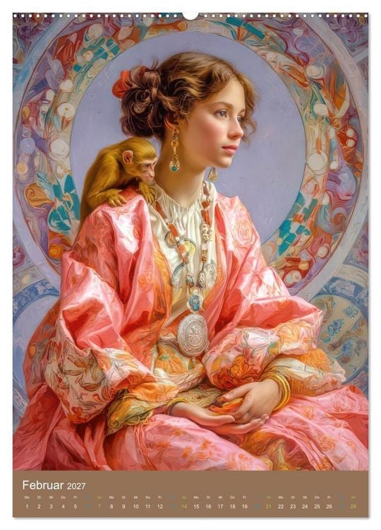 Produktbild: Frauen in Kost&uuml;men - Sinnliche Sch&ouml;nheit des Art Nouveau (Wandkalender 2027 DIN A2 hoch), CALVENDO Monatskalender