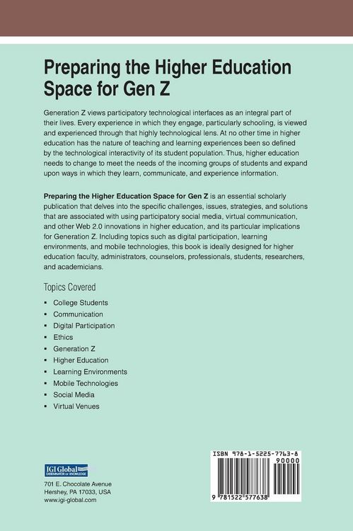 Produktbild: Preparing the Higher Education Space for Gen Z