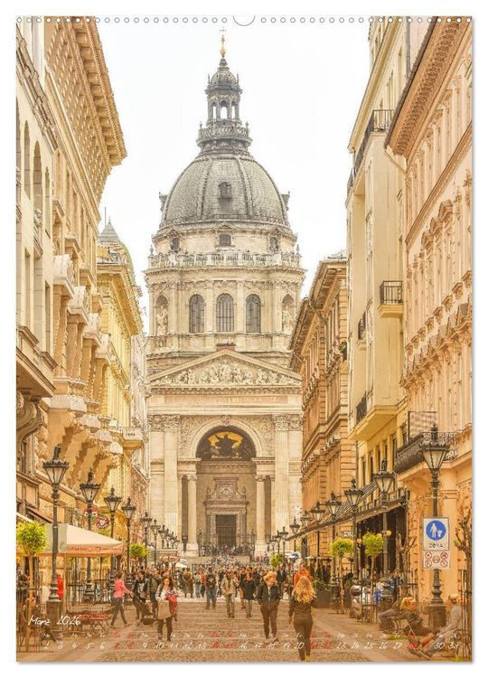 Produktbild: Budapest - Ein malerischer Spaziergang (hochwertiger Premium Wandkalender 2026 DIN A2 hoch), Kunstdruck in Hochglanz