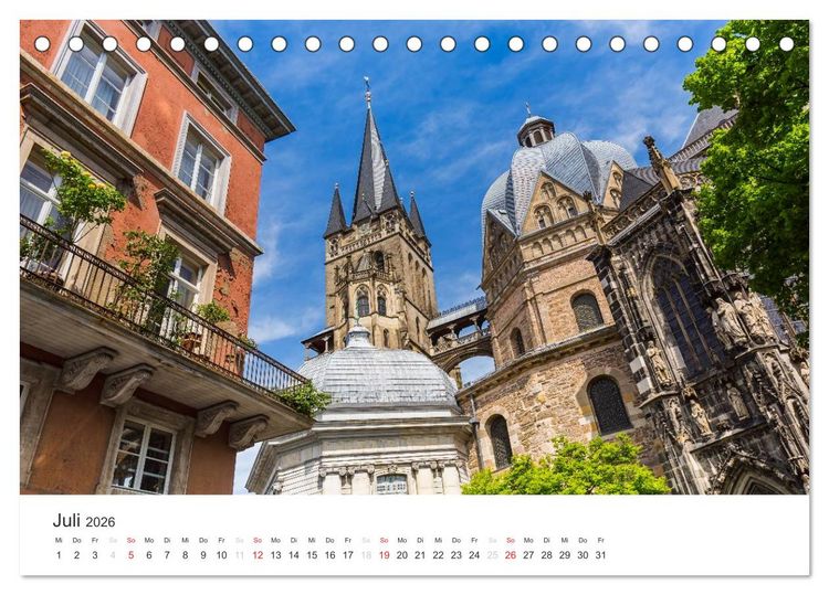 Produktbild: Aachener Dom - Weltkulturdenkmal (Tischkalender 2026 DIN A5 quer), CALVENDO Monatskalender