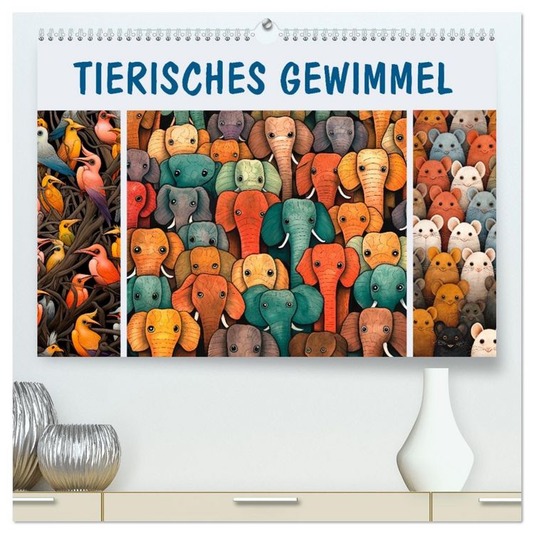Produktbild: Tierisches Gewimmel (hochwertiger Premium Wandkalender 2026 DIN A2 quer), Kunstdruck in Hochglanz