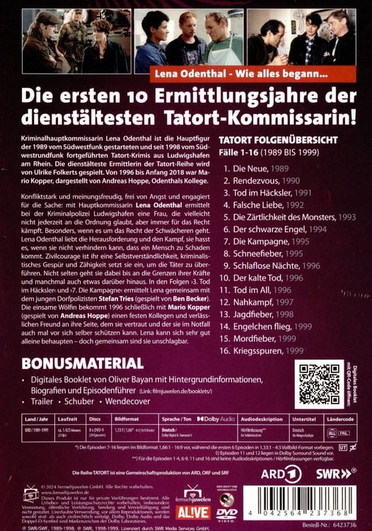 Produktbild: Tatort - Team Ludwigshafen (Odenthal & Kopper) - Staffel 1 (Folgen 1-16) [8 DVDs]