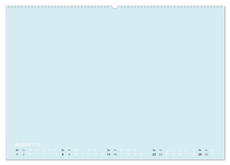 Produktbild: Bastelkalender - hell Blau (Wandkalender 2026 DIN A2 quer), CALVENDO Monatskalender