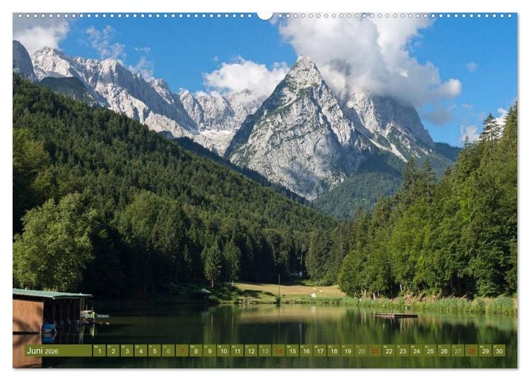 Produktbild: Rund um die Zugspitze (Wandkalender 2026 DIN A2 quer), CALVENDO Monatskalender