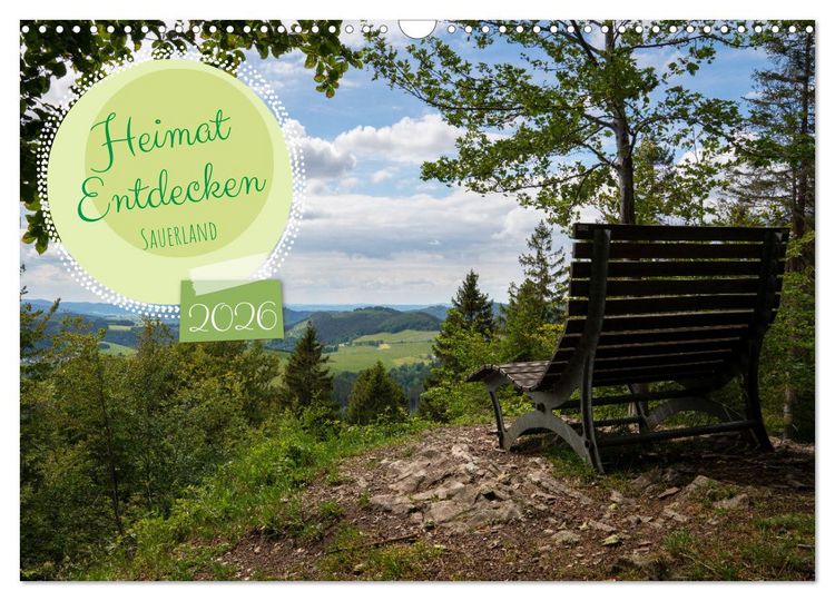 Produktbild: Heimat Entdecken: Sauerland (Wandkalender 2026 DIN A3 quer), CALVENDO Monatskalender