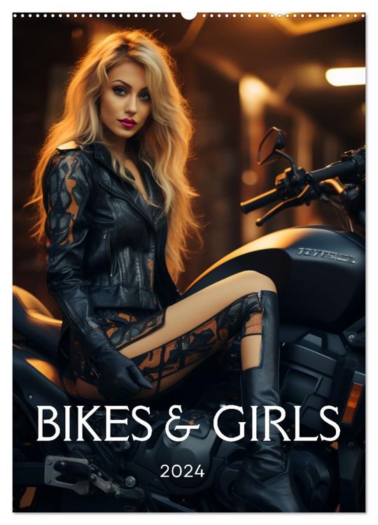 Produktbild: Bikes and Girls: Sexy M&auml;dels auf hei&szlig;en Mottorr&auml;dern (Wandkalender 2026 DIN A2 hoch), CALVENDO Monatskalender