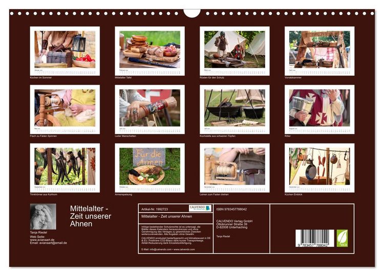 Produktbild: Mittelalter - Zeit unserer Ahnen (Wandkalender 2026 DIN A3 quer), CALVENDO Monatskalender