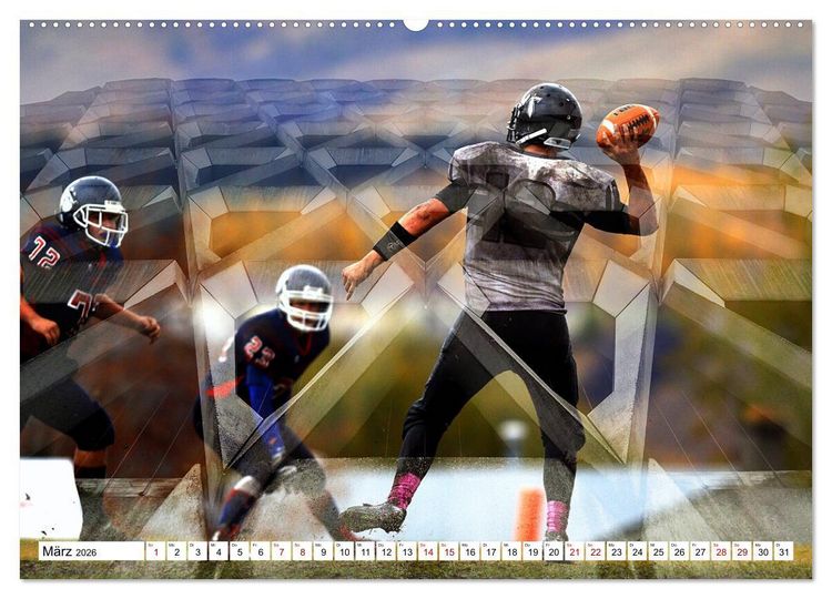 Produktbild: HEROES - American Football (hochwertiger Premium Wandkalender 2026 DIN A2 quer), Kunstdruck in Hochglanz