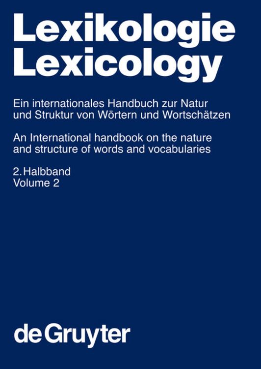 Produktbild: Lexikologie / Lexicology. 2. Halbband