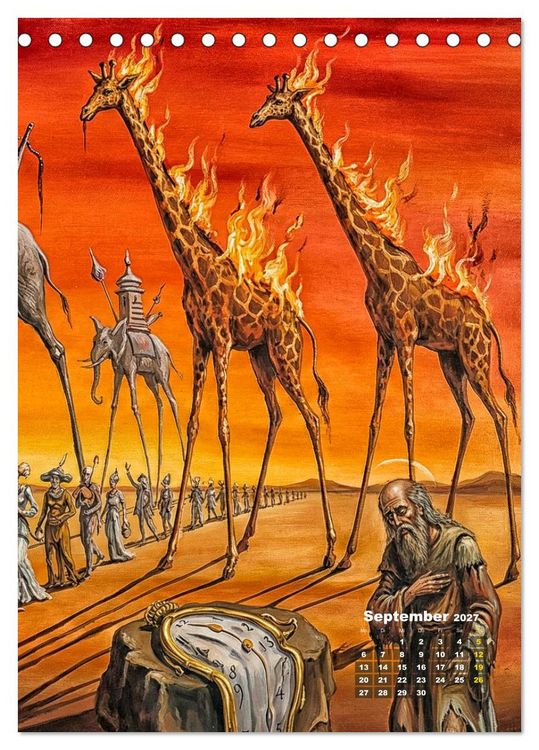 Produktbild: Dali und Magritte: zwei surreale Wirklichkeiten (Tischkalender 2027 DIN A5 hoch), CALVENDO Monatskalender
