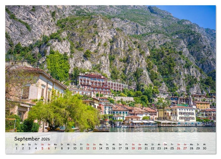 Produktbild: Limone sul Garda - Traumhaftes St&auml;dtchen am Gardasee (hochwertiger Premium Wandkalender 2026 DIN A2 quer), Kunstdruck in Hochglanz