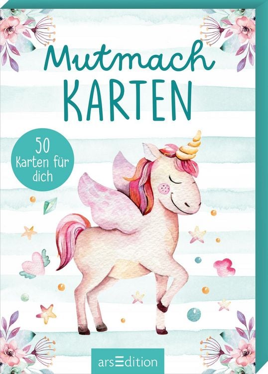 Produktbild: Mutmachkarten &ndash; Einhorn (Aquarelloptik)