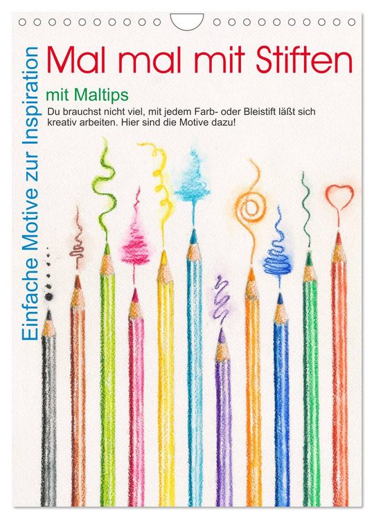 Produktbild: Mal mal mit Stiften (Wandkalender 2026 DIN A4 hoch), CALVENDO Monatskalender