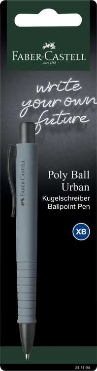 Produktbild: FABER-CASTELL Kugelschreiber Poly Ball XB Urban, stone gray, navy blue und all black sortiert