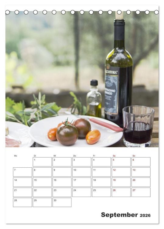 Produktbild: Weinkalender - f&uuml;r Kenner und Genie&szlig;er (Tischkalender 2026 DIN A5 hoch), CALVENDO Monatskalender