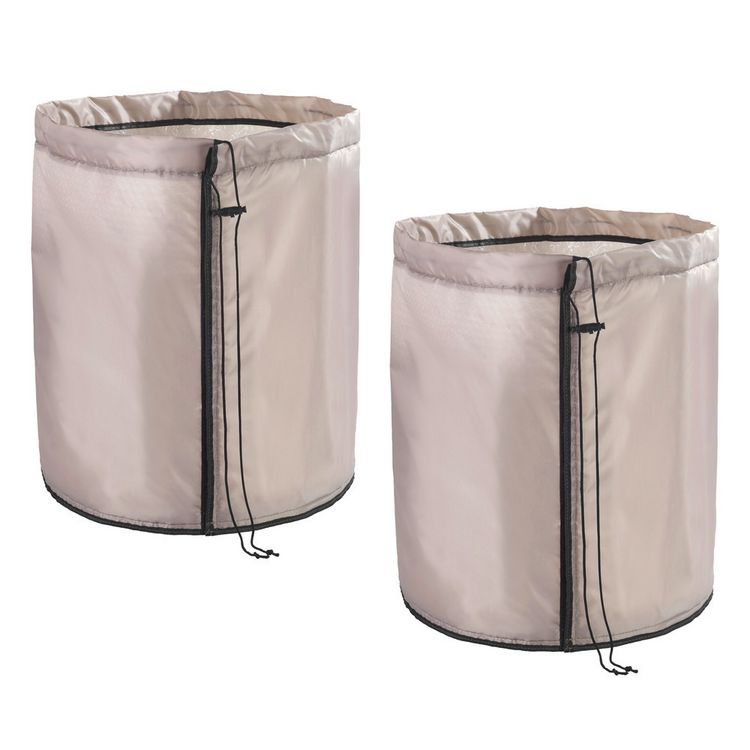 Produktbild: Pflanztopf-Sack 30x40cm, beige, 28L, Polyester, 2er Set, extra dicke Bodenplatte f&uuml;r Isolierung