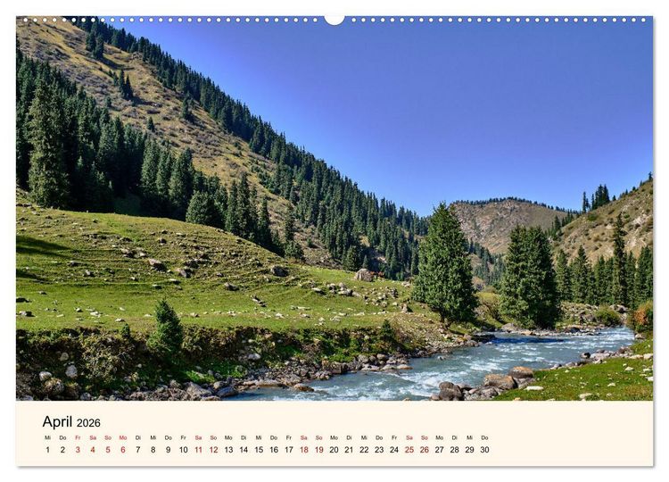 Produktbild: Kirgistan - Traumhafte Landschaften (Wandkalender 2026 DIN A2 quer), CALVENDO Monatskalender