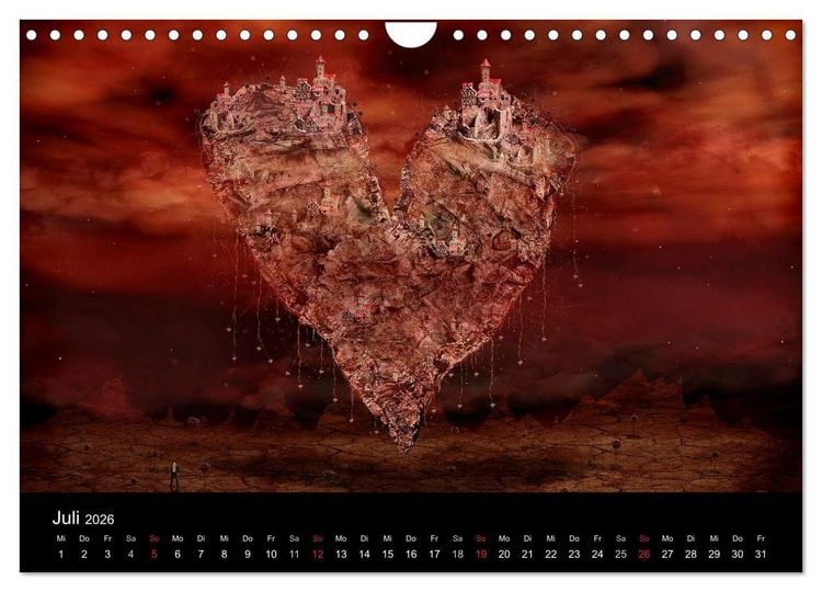 Produktbild: Der Herz Kalender (Wandkalender 2026 DIN A4 quer), CALVENDO Monatskalender