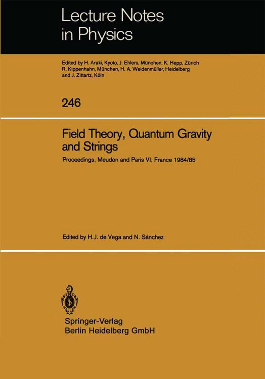 Produktbild: Field Theory, Quantum Gravity and Strings