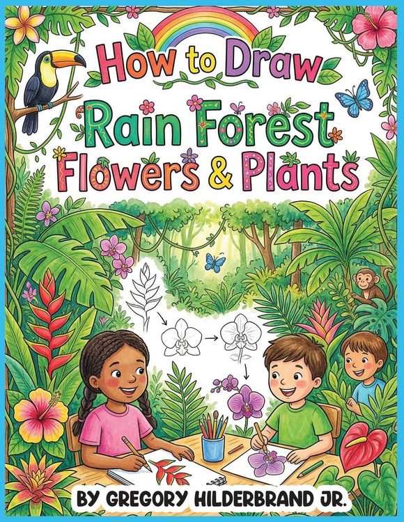 Produktbild: How to Draw Rain Forest Flowers & Plants