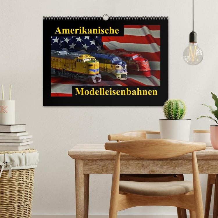 Produktbild: Amerikanische Modelleisenbahnen (Wandkalender 2026 DIN A3 quer), CALVENDO Monatskalender