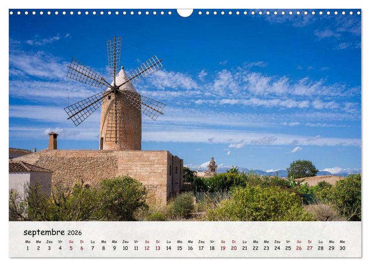 Produktbild: Majorque - Une &icirc;le &agrave; couper le souffle en M&eacute;diterran&eacute;e (Calendrier mural 2026 DIN A3 vertical), CALVENDO calendrier mensuel