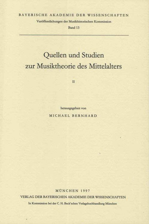Produktbild: Quellen und Studien zur Musiktheorie des Mittelalters II