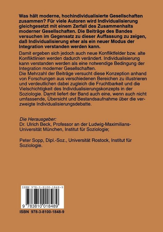 Produktbild: Individualisierung und Integration