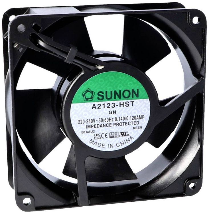 Produktbild: Sunon A2123-HSL.(7).GN Axiall&uuml;fter 230 V/AC 190.24 m&sup3;/h (L x B x H) 38 x 120 x 120mm