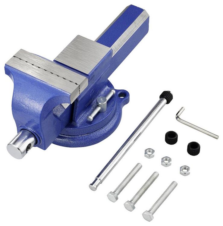 Produktbild: TOOLCRAFT Schraubstock TO-10398732 Backenbreite: 125 mm Spann-Weite (max.): 150 mm